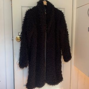 Black Fluffy Coat